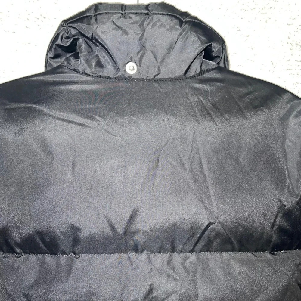 London Fog Puffer‎ Down Coat Youth XL 18-20 Black Quilted Lining Full Zip Jacket